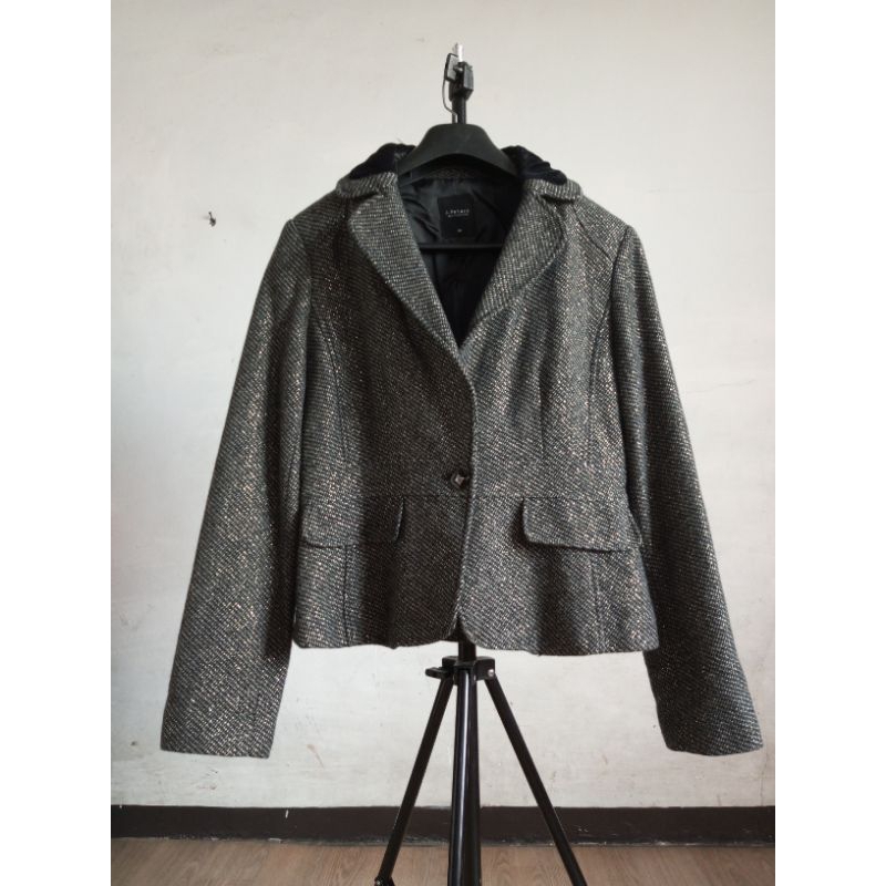 Jas Blazer tweed mewah branded