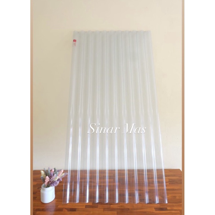 Super Promo ◀️ Seng Plastik Gelombang 180 cm Transparan