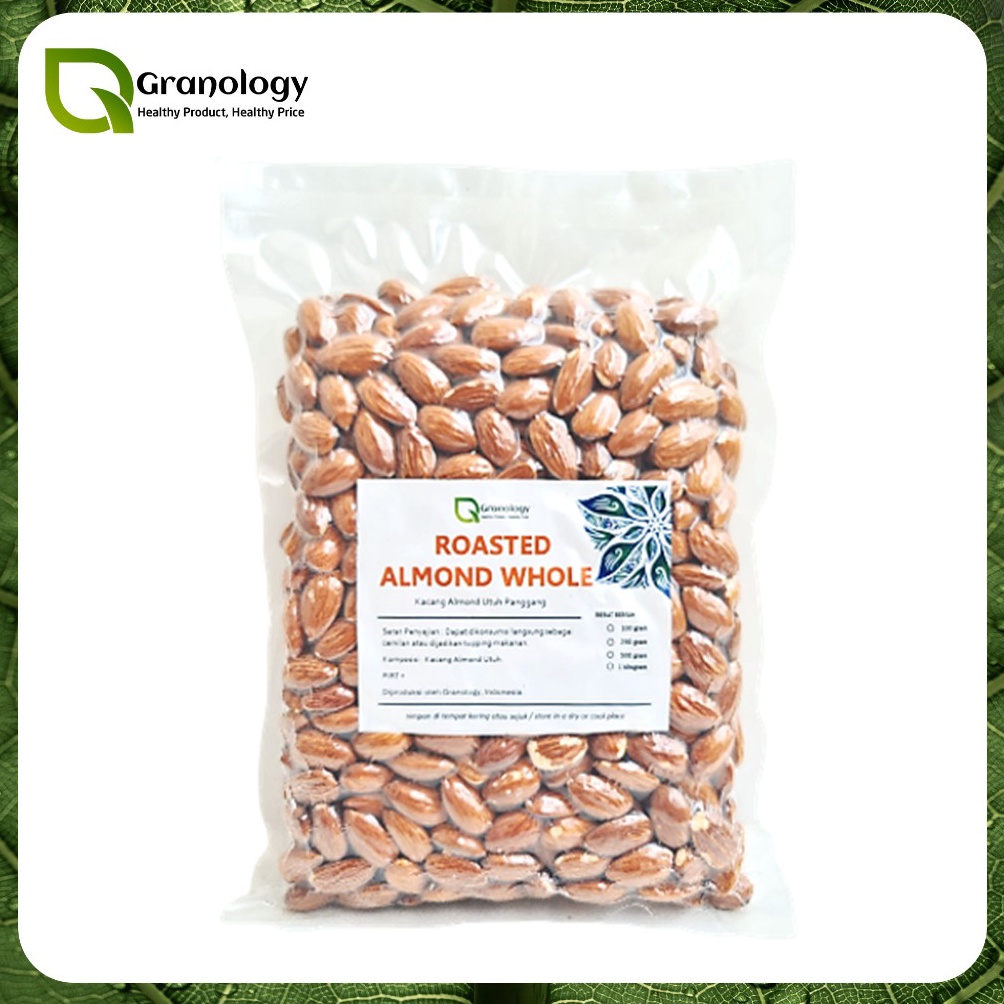 

Ju44l Roasted Almond Whole / Almond Utuh Oven (500 gram) by Granology Cuci Gudang