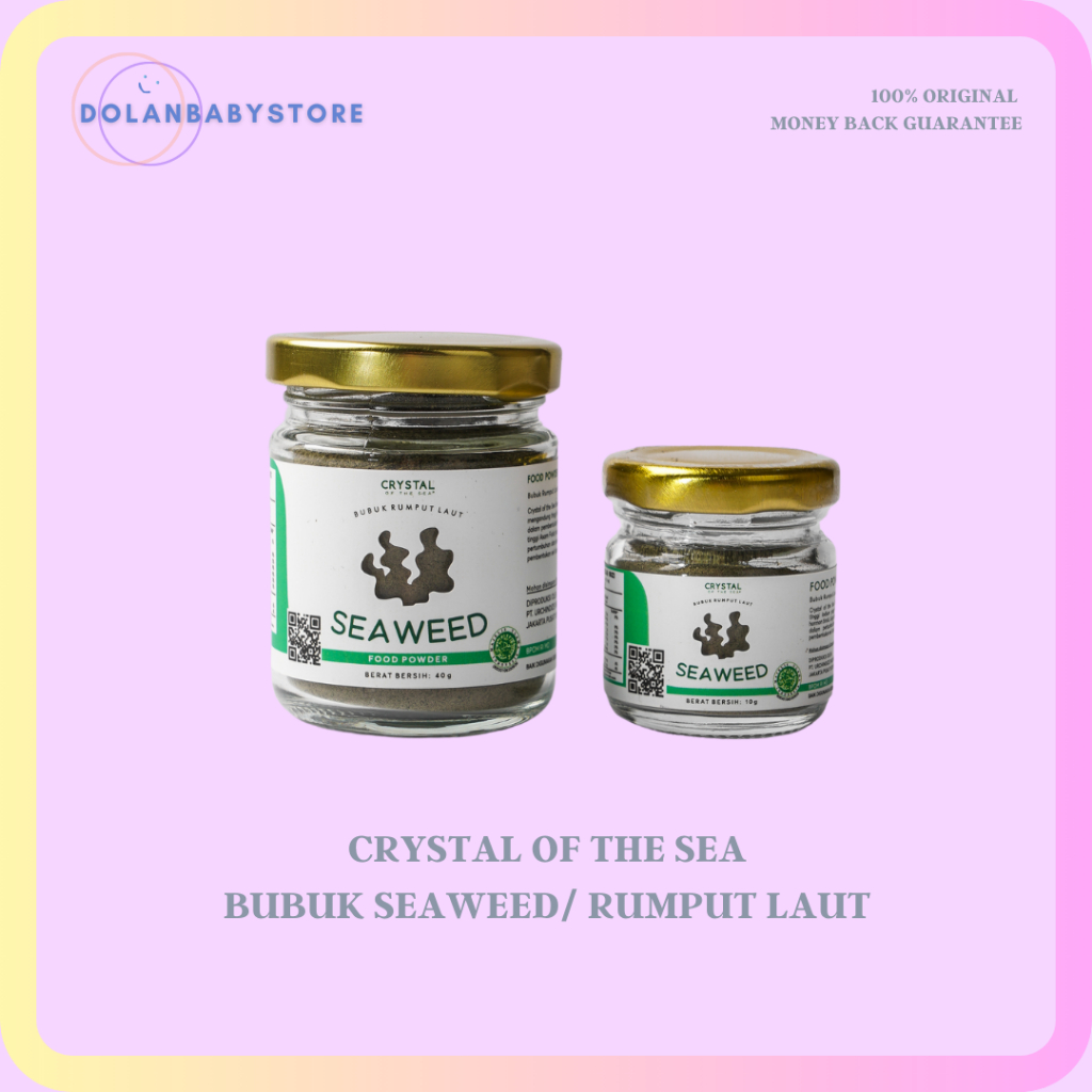

Crystal of the Sea Seaweed Powder | Bubuk Rumput Laut / Bubuk Nori | Taburan Sup MPASI NON MSG | BAHAN MPASI ANAK