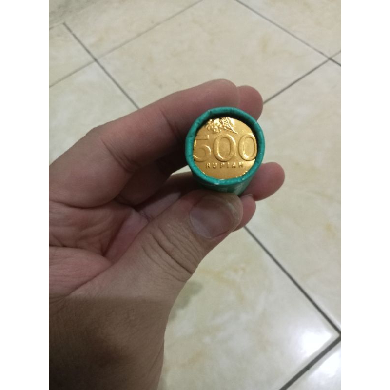 1 roll koin 500 melati lustre tahun 2003