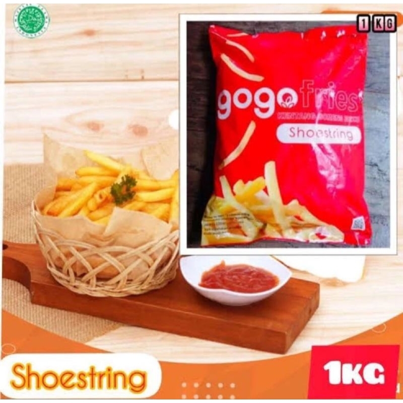 Gogo Fries Shoestring 1kg / Kentang shoestring gogo 1 kg