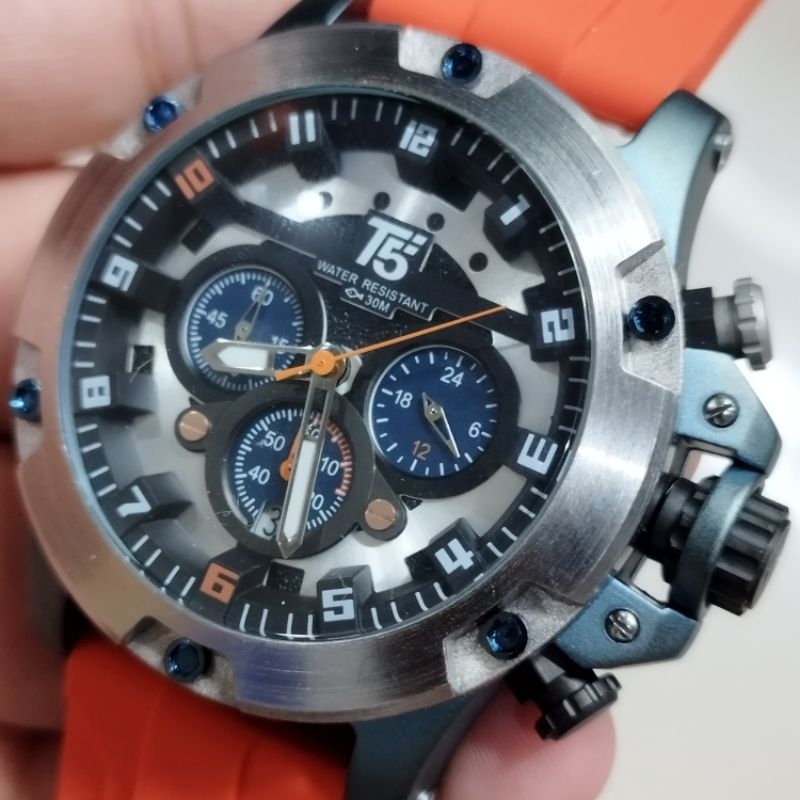 ORIGINAL T5 JAM TANGAN PRIA COWOK ANTI TAHAN AIR SPORT karet T5 JAM TANGAN PRIA COWOK COWO ORIGINAL 