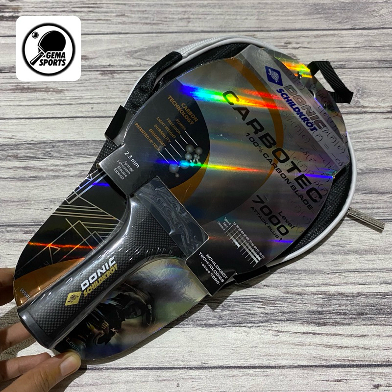 Bet Pingpong Tenis Meja DONIC CARBOTEC 7000 Free Tas Original