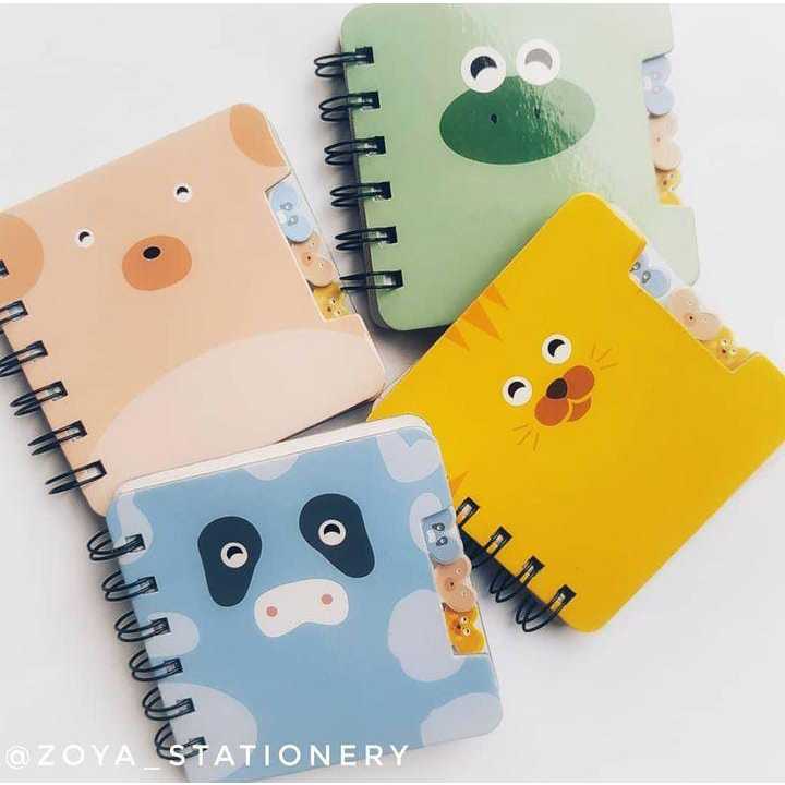 

Jouyou corner | Buku tulis notebook ring kecil animals motif muka binatang buku kecil lucu buku notes keciil motif unik lucu aesthetic buku catatan kecil Buku Kecil Catatan Scrapbook Mini Buku Notes Kecil Alat Tulis Sekolah buku notes ring buku catatan