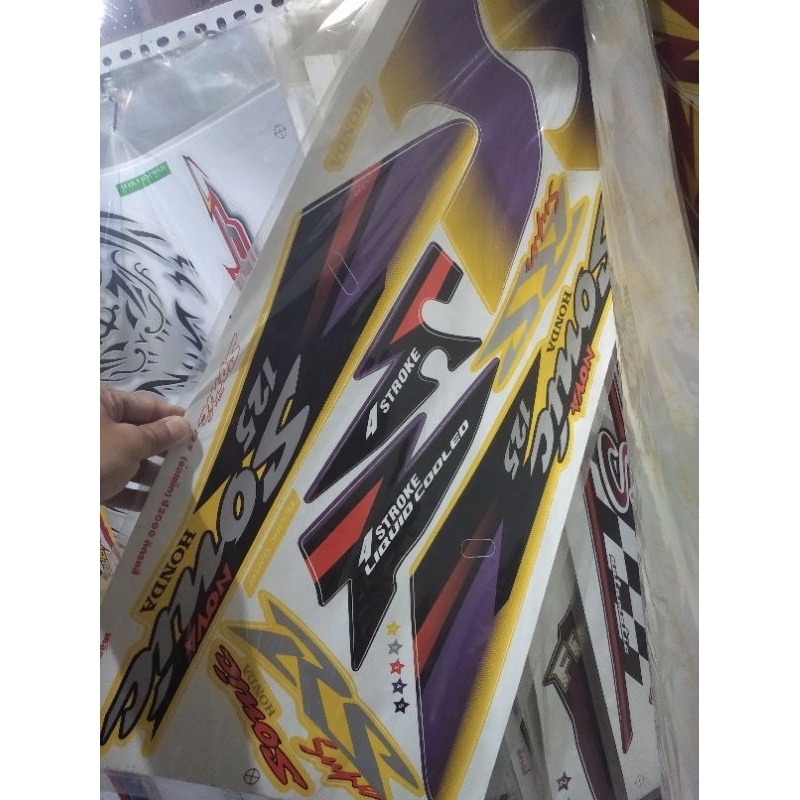 striping sonic thailand honda sonic 125 old body kuning