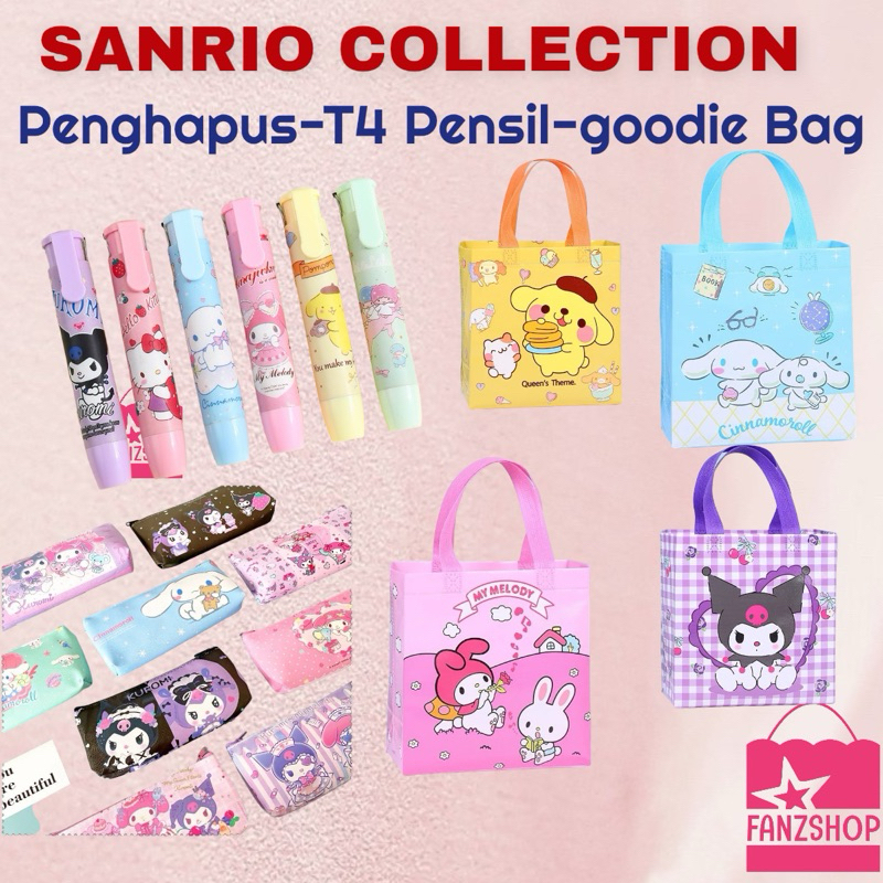 

PROMO KOLEKSI COLLECTION PENGHAPUS GOODIE BAG TEMPAT PENSIL CINAMOROLL KUROMI