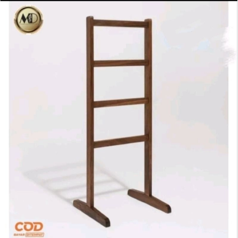 ladder hanger rak gantung kayu sejadah mukena , gantungan rak kerudung pasmina , hanger gantung kayu