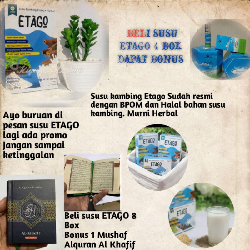 

PROMOO ASLI SUSU kambing ETAGO