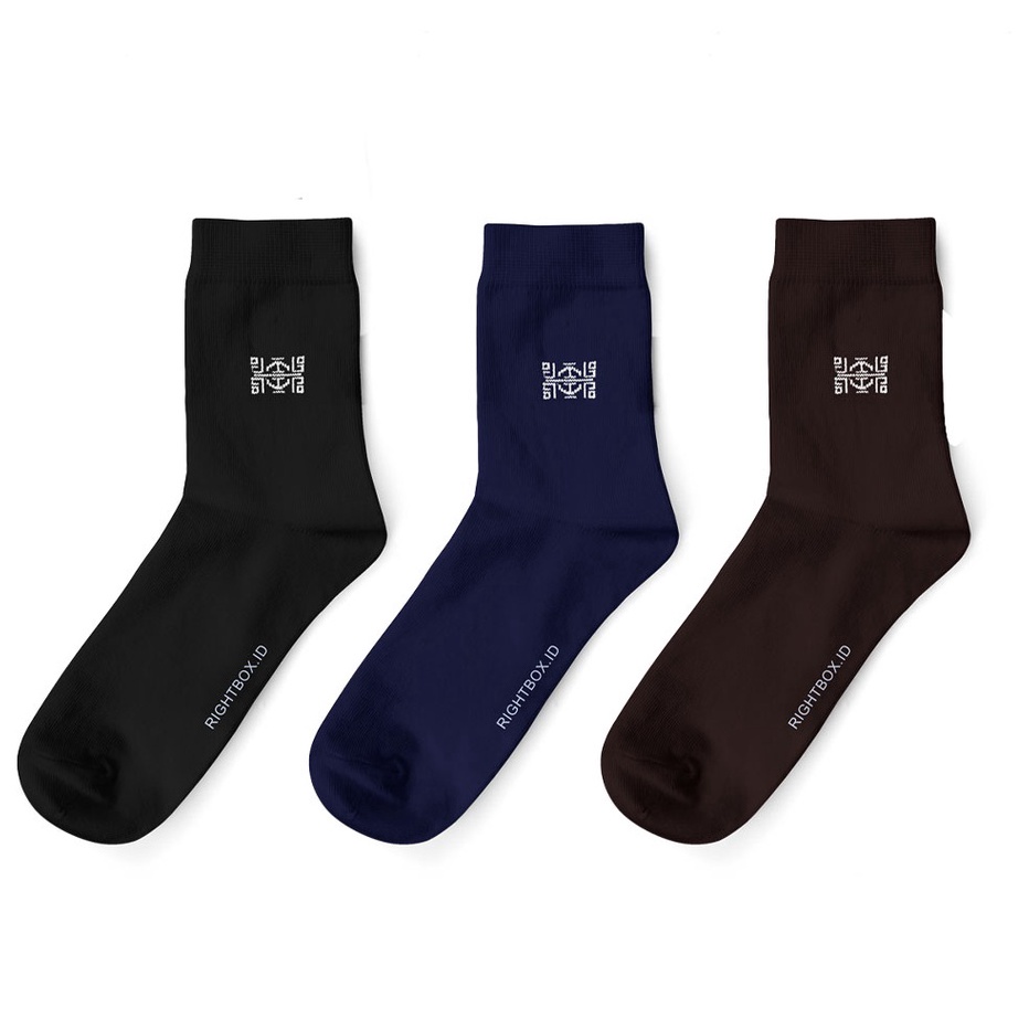 Belanja Ces, Hemat Sejumlah Besar! Rightbox, Kaos Kaki Kerja Pria Pendek Setengah Betis Motif Minima