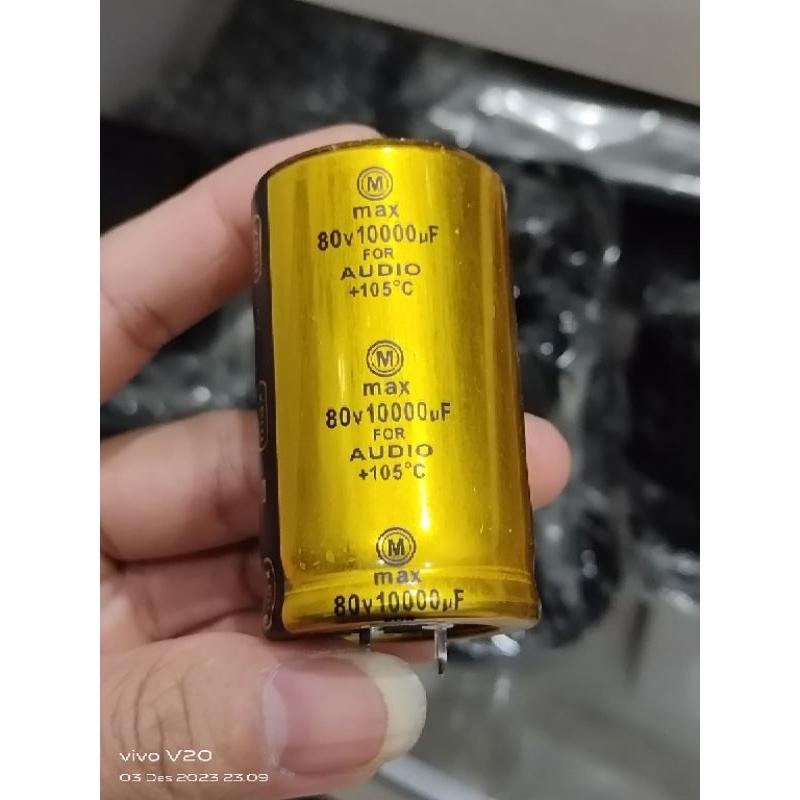 Elco 10000uf 80v max gold original Real