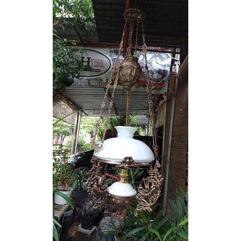 Lampu gantung klasik jawa motif kapal uk 35