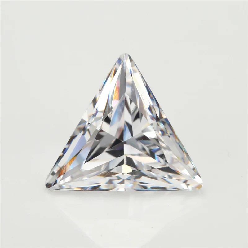 Batu Cubic Zirconia 7A White Triangle Cut 5x5 mm