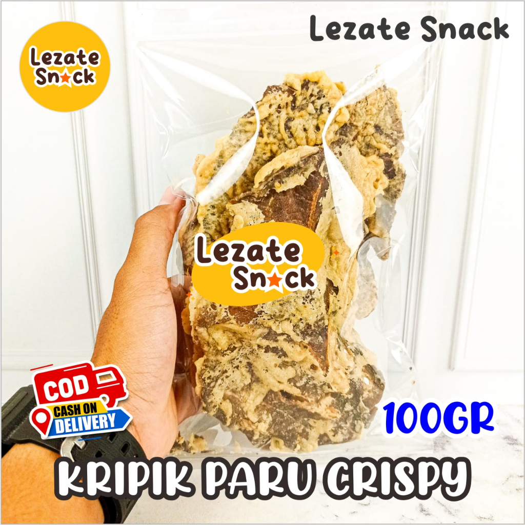 Kripik Paru Sapi Krispy Asli Solo 100gr Murah Enak Renyah / Keripik Paru Sapi Tepung Tipis Super Cri
