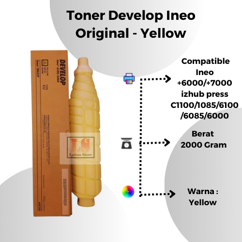 Toner develop original Tn622 untuk mesin ineo dan konica minolta yellow