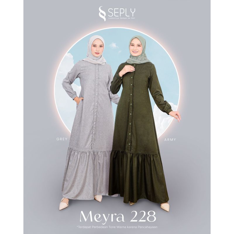 GAMIS TERBARU SEPLY MEYRA 228 ARMY, GREY / GAMIS SEPLY TERBARU / GAMIS ARMY / GAMIS ABU / GAMIS BUSU