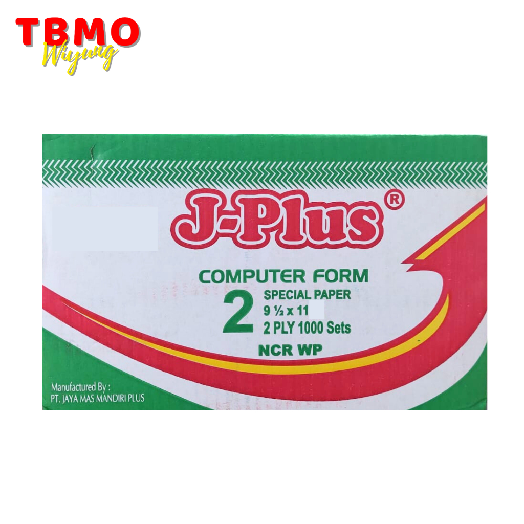 

TBMO Continuous Form J-PLUS 2ply FULL 9,5x11 / Kertas Thermal