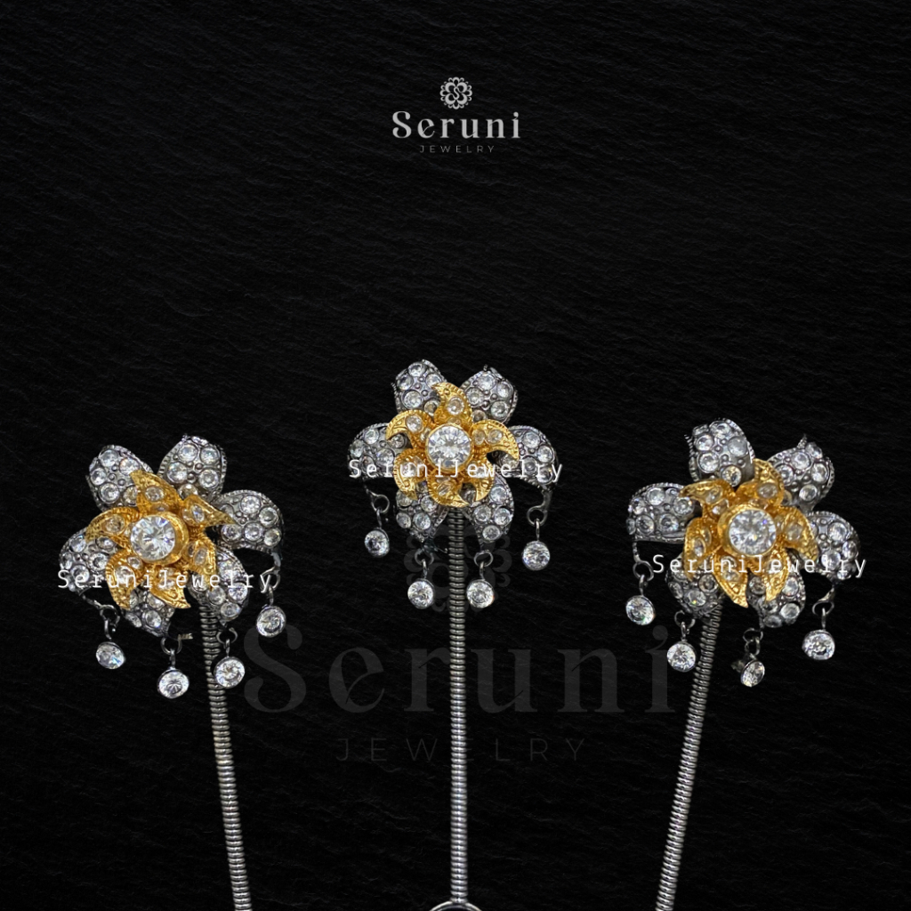 CUNDUK MENTUL KEMBANG GOYANG AKSESORIS PENGANTIN BLACK SERIES CM13