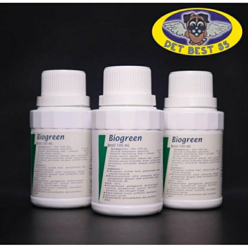 Biogreen 100ml Supplement Sorbitol Lysine Cat/Dog/Ayam/Merpati/Sapi