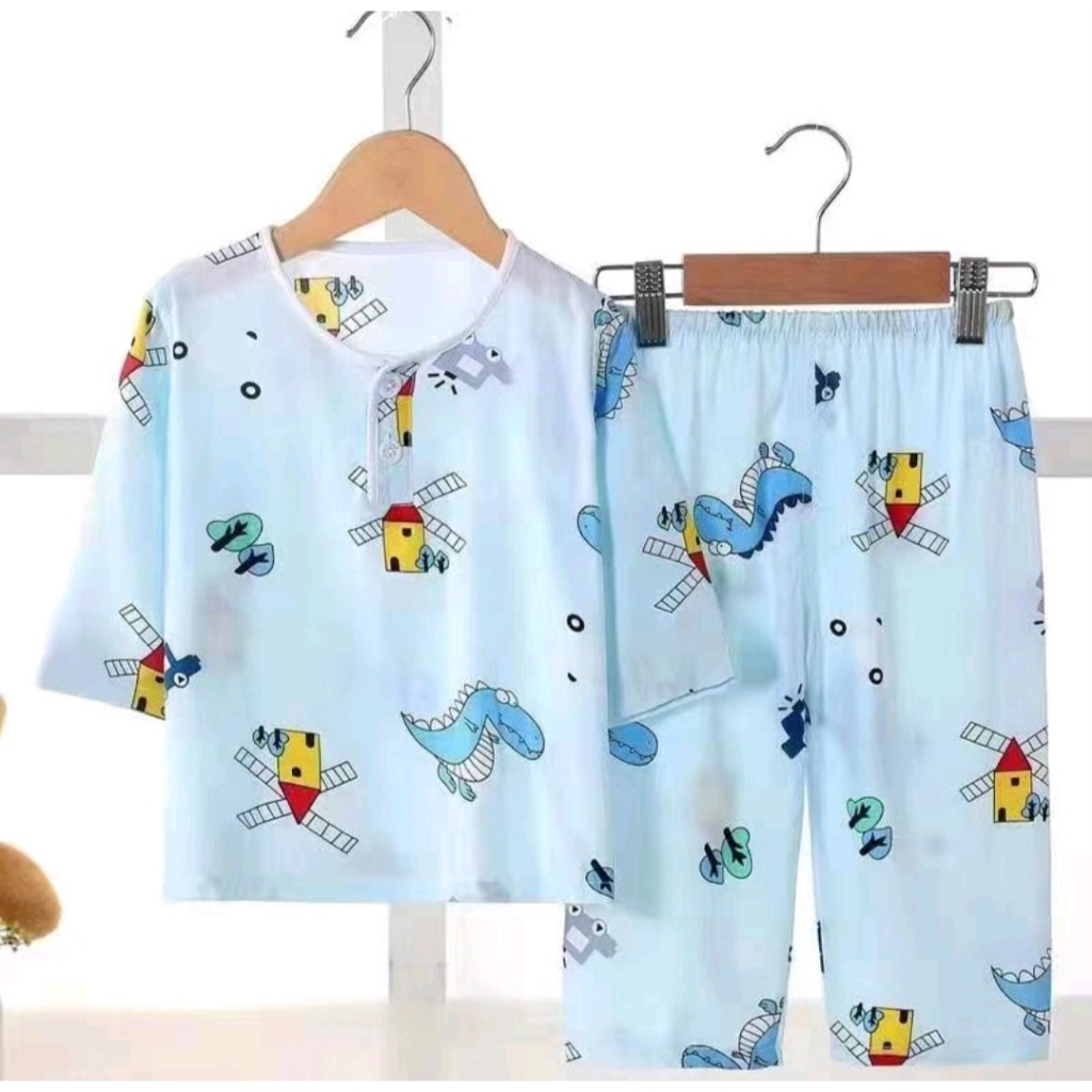 PIYAMA KATUN ORGANIK ANAK/PIYAMA KATUN RAYON IMPORT