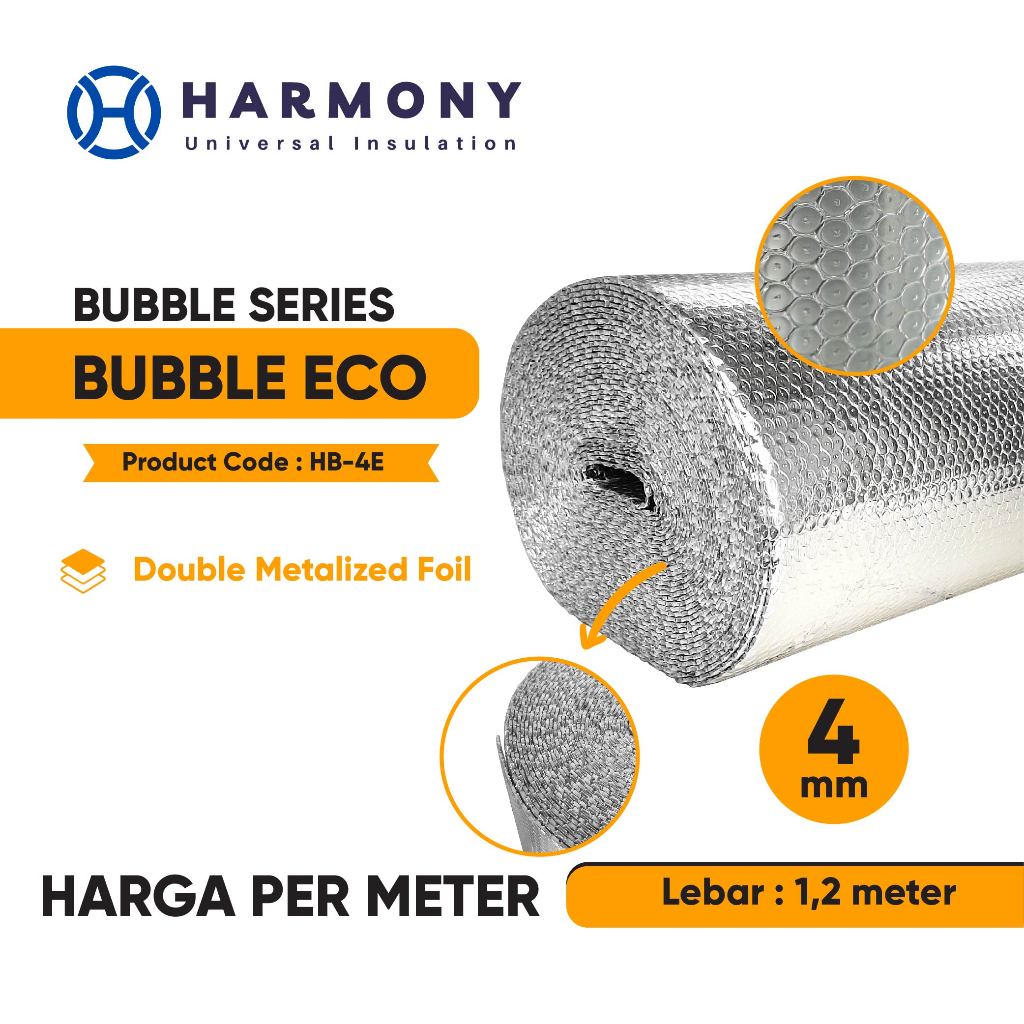 

ALUMINIUM FOIL ATAP Bubble Double Side Murah Harga PER METER - Peredam Panas Atap
