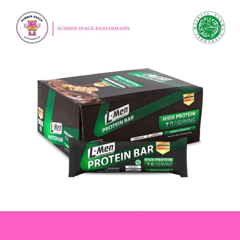 

L-men Protein Bar Cokelat (1 Box/12 pcs) (84g)