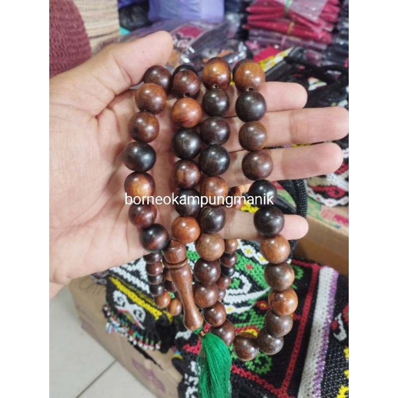 Tasbih kayu gaharu 99 ukuran jumbo 14 mm