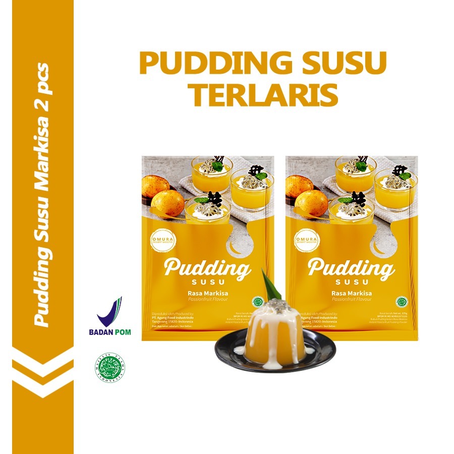 

[BUNDLE 2 PCS] Pudding Susu Mix Gula Rasa Markisa / Passionfruit Puding Sutra Dessert Instant Omura Powder