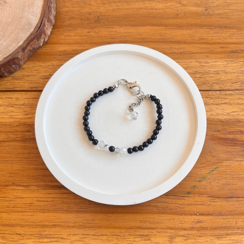 Gelang Manik Manik Hitam Putih