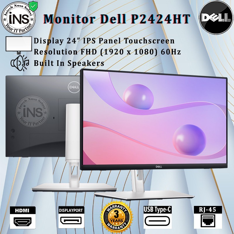 Monitor DELL P2424HT 24 Inch IPS 1920x1080 60HZ TouchScreen USB-C Hub