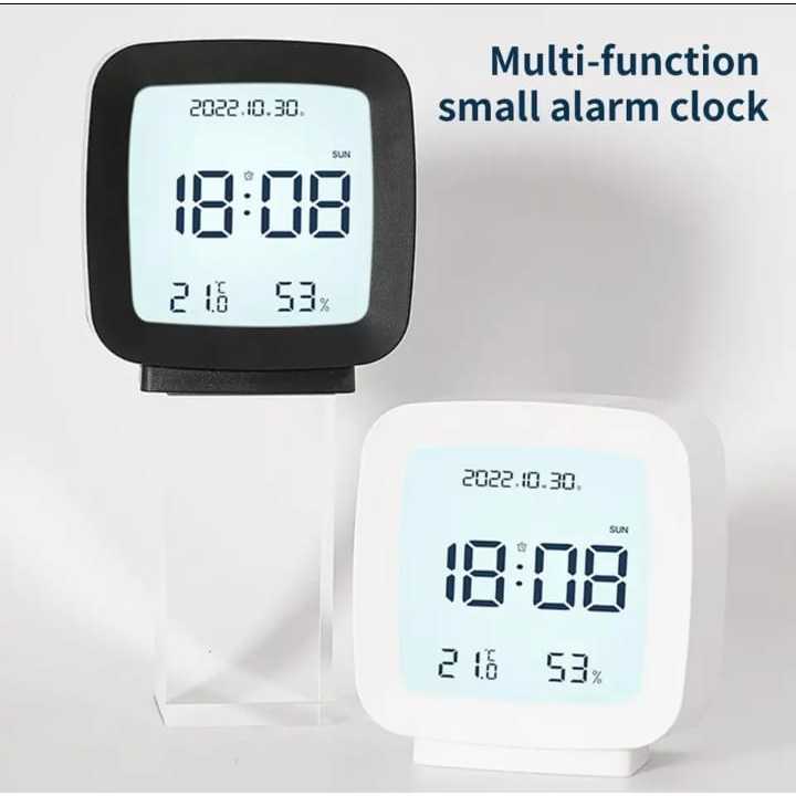 JD-2286 Jam Meja Alarm Snooze Design Mewah dan Unik Jam Meja Digital Fitur Kalender Suhu Kelembapan 