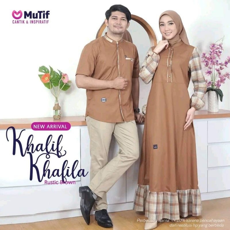 khalil khafila mutif/couple mutif/couple warna coklat