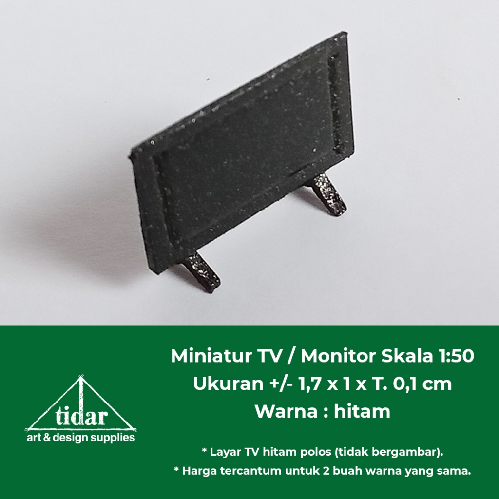 

[MR] MH - Miniatur Maket TV Skala 1:50 - Televisi Layar Datar - Monitor Flat Screen
