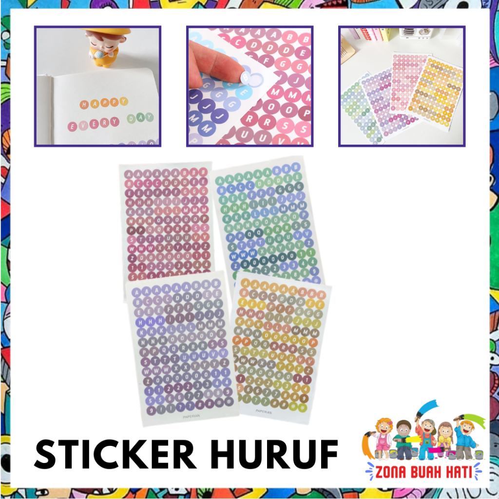 

ZBH Stiker Huruf Deco Alphabet Untuk Diary Aesthetic Sticker Dekorasi Jurnal Scrapbook Stiker Alat Tulis Simple Hadiah Keyboard