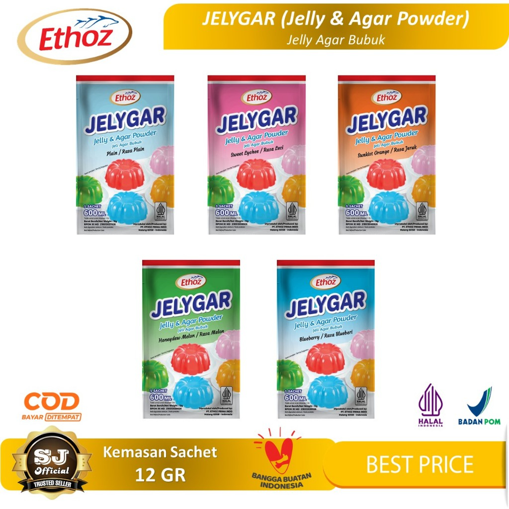 

ETHOZ JELYGAR - Jelly & Agar Agar - Tersedia Aneka Rasa