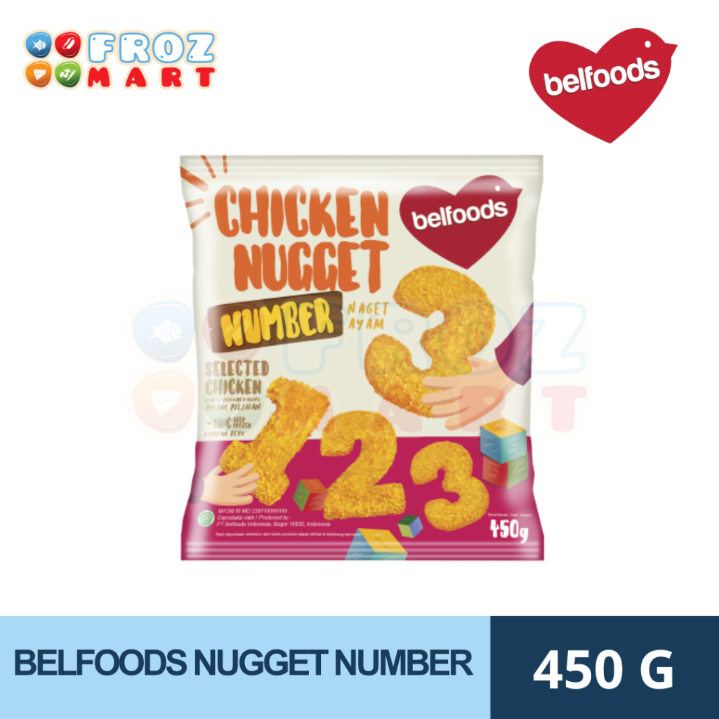 Belfoods Nugget Number 450g/ Nuget Ayam/ Nuget Angka / Belfood Angka