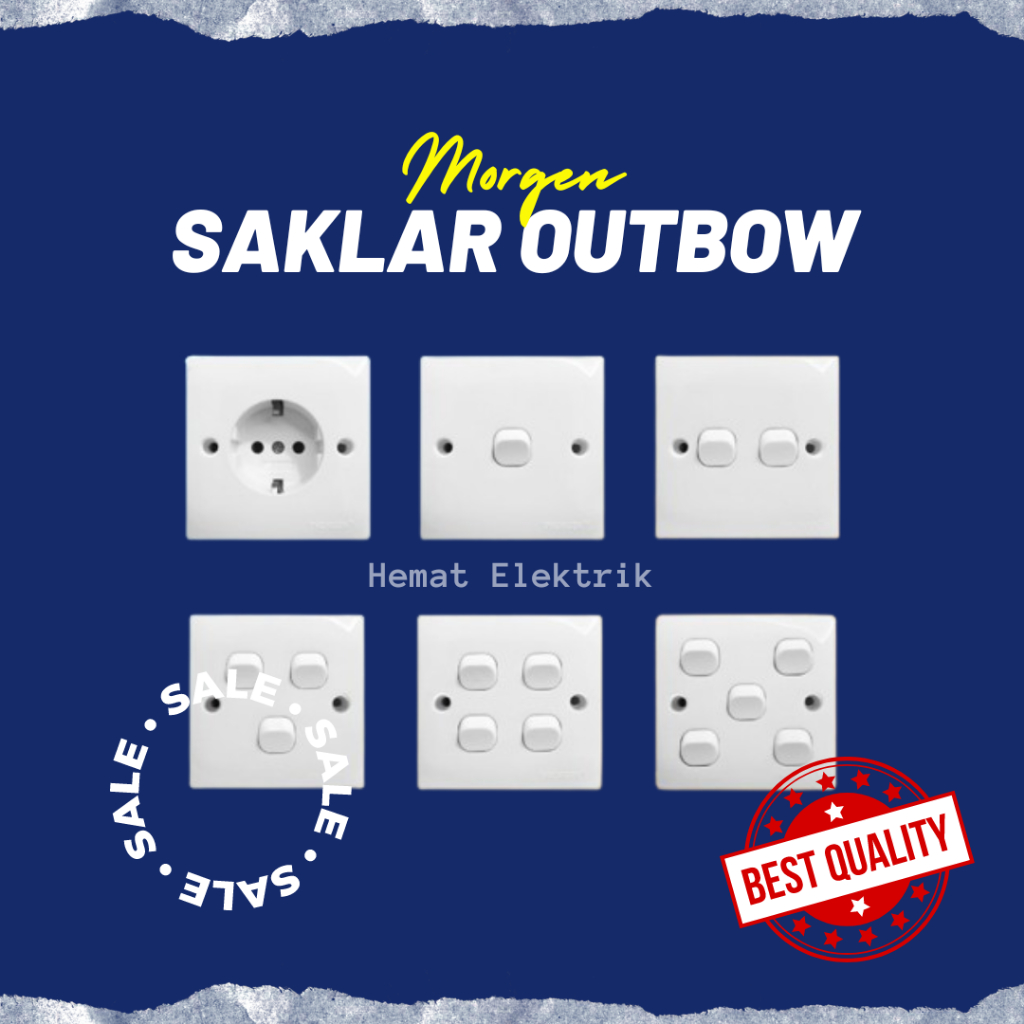 Stop Kontak Saklar Lampu Rumah Outbow OB Morgen Model Clipsal