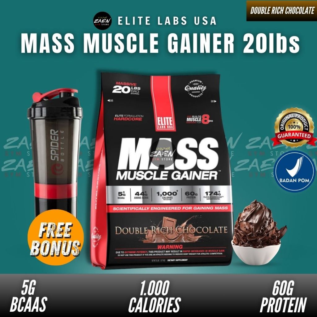 Elite Labs Mass Muscle Gainer 20 Lbs Weight Gainer 20 Lbs