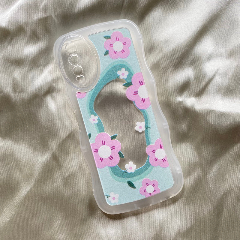 Ready Stock Case Vivo Y20 Y12s Bening Transparan Gelombang Case Estetik Lucu Case Custom Korea Kpop