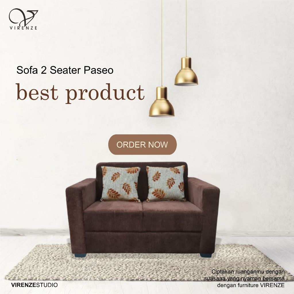 Sofa 2 Seat Paseo Virenze Jakarta Bogor Sentul Bekasi Cikarang Kawarang Tangerang Bandung Purwakarta
