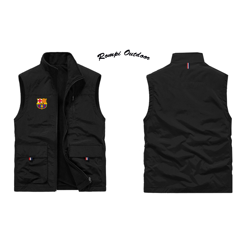 Rompi Pria Wanita/Jaket Rompi Vest Pelindung Dada Anti Angin/Vest Rompi Custom Logo Barca/Rompi Outd