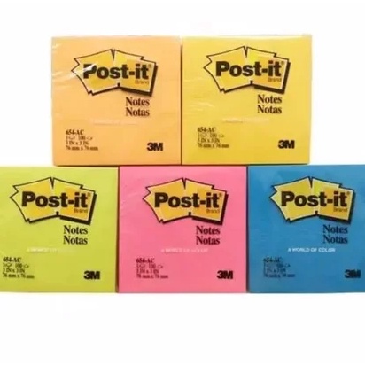 

Serba Murah Sticky Note Post it 3M Warna Warni 654 76 x 76mm (per 1 pad) Ready