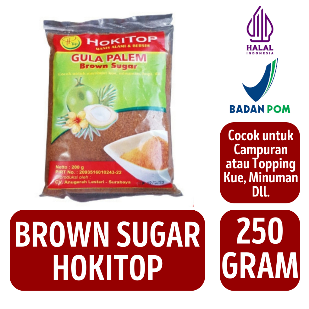 

Brown Sugar | Serbuk Gula Palem Hokitop [250 Gram]