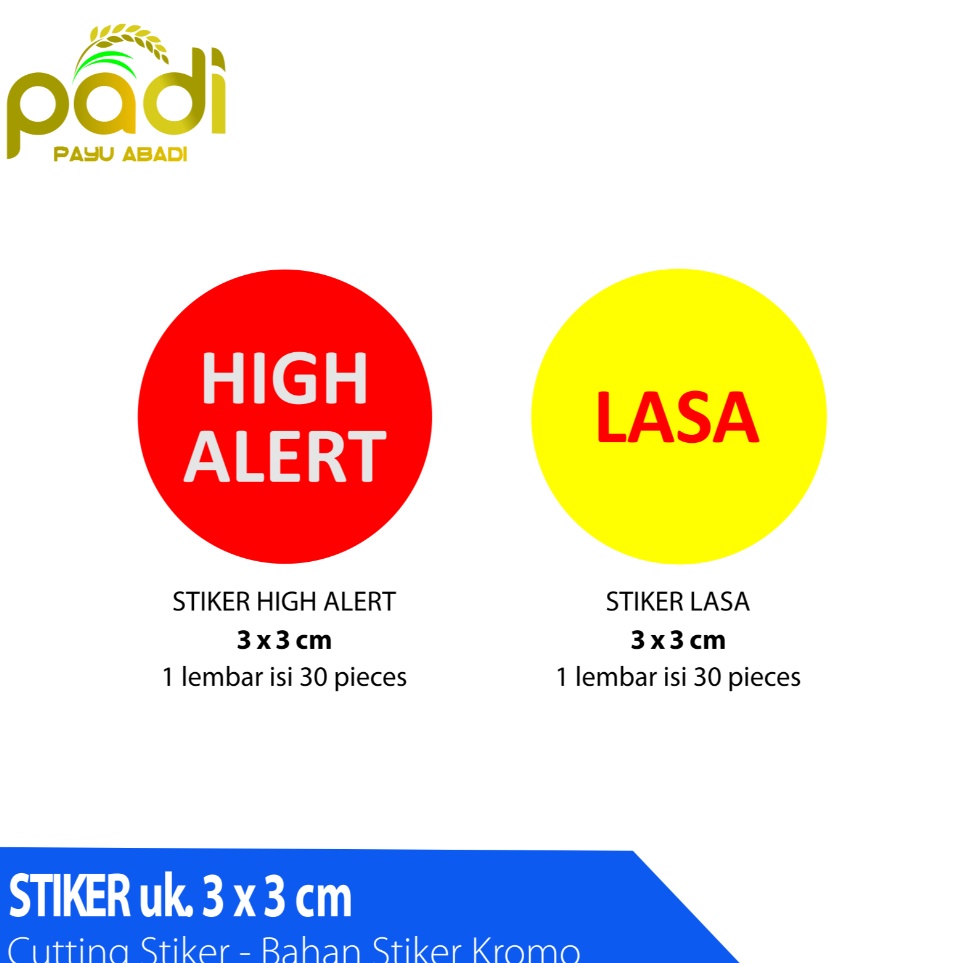 

Bestseller Stiker Lasa | Stiker High Alert 3x3 cm
