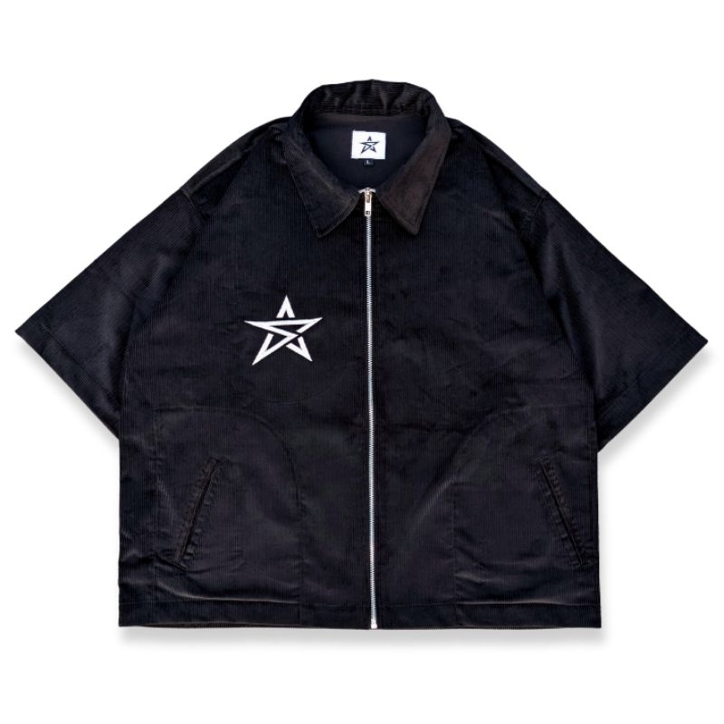 Sai - Spectre Work Shirt Corduroy Zipper Boxy Shirt - Boxy Fit