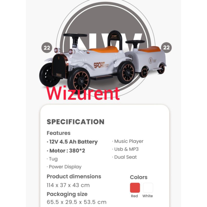 Kereta Api Aki 12 volt