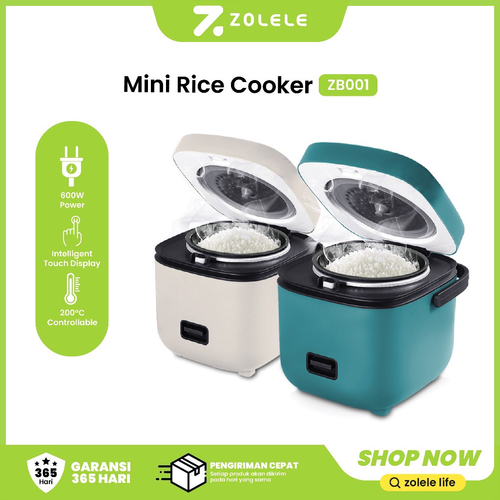 Import Terlaris ZOLELE Rice Cooker Mini Penanak Nasi Kecil Anak Kos Mewah Magic Com 2-3 Porsi Multi 