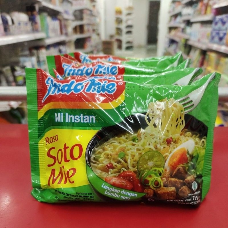 

Indomie kuah rasa soto mie 350gr,1pak/5pcs@70gr