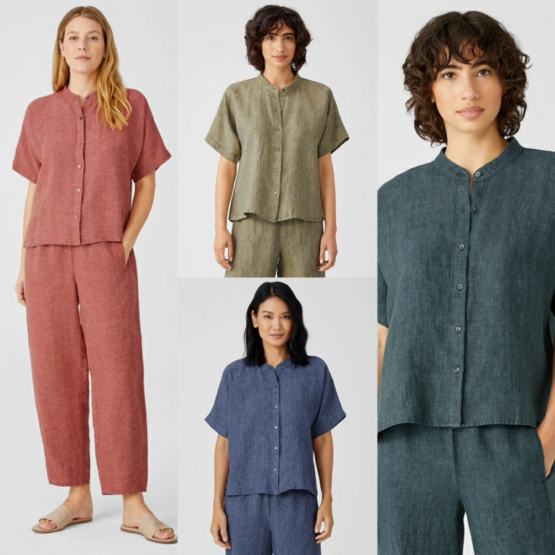 EILEEN FISHER LINEN BLOUSE (Sale ga ada 1 KANCING)