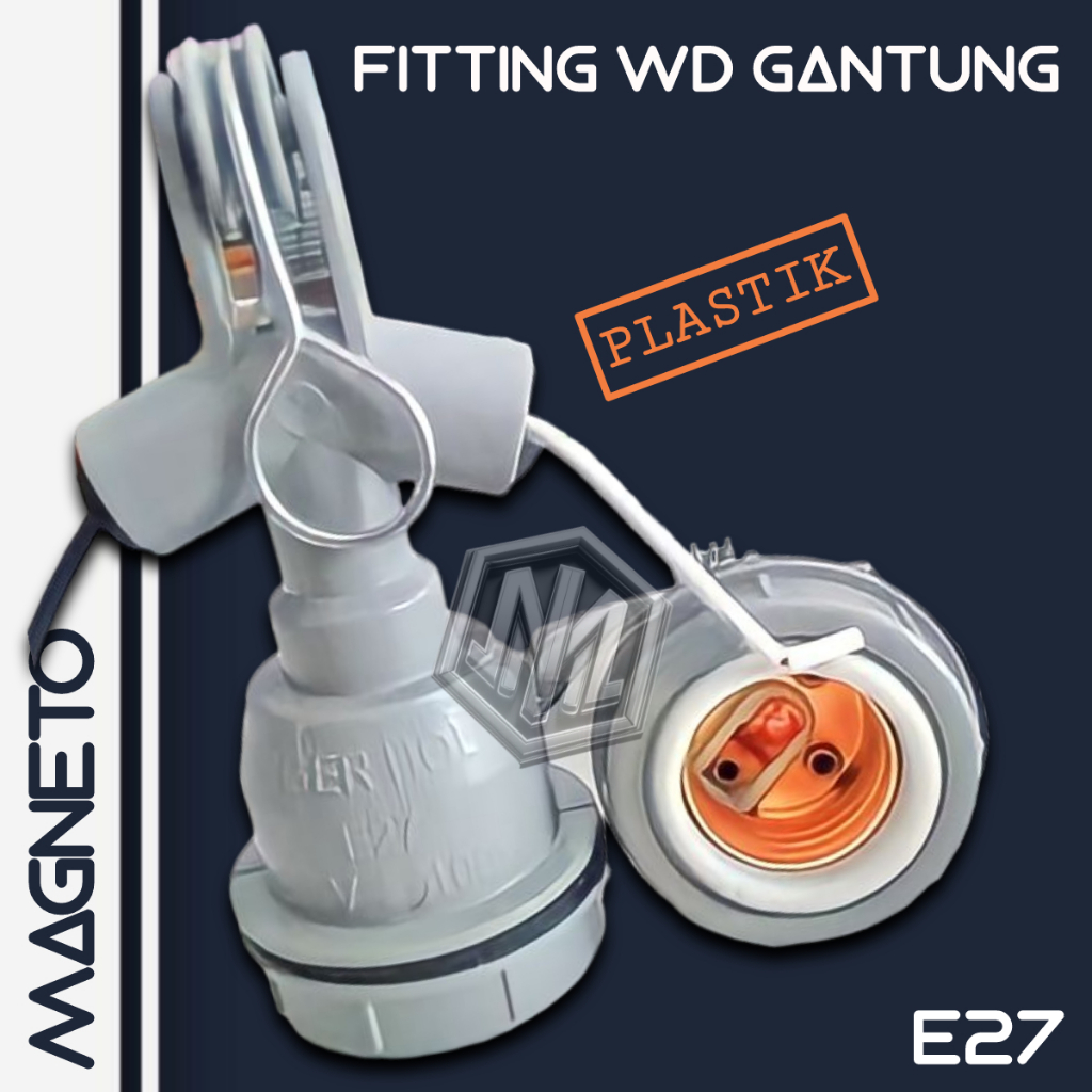 FITING WD GANTUNG PLASTIK E27 OUTDOR ANTI AIR RUMAH KAP LAMPU JALAN FITINGAN WATER PROFF TERMURAH